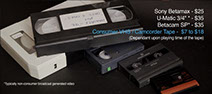 VHS VHSC 8mm DVC video tape